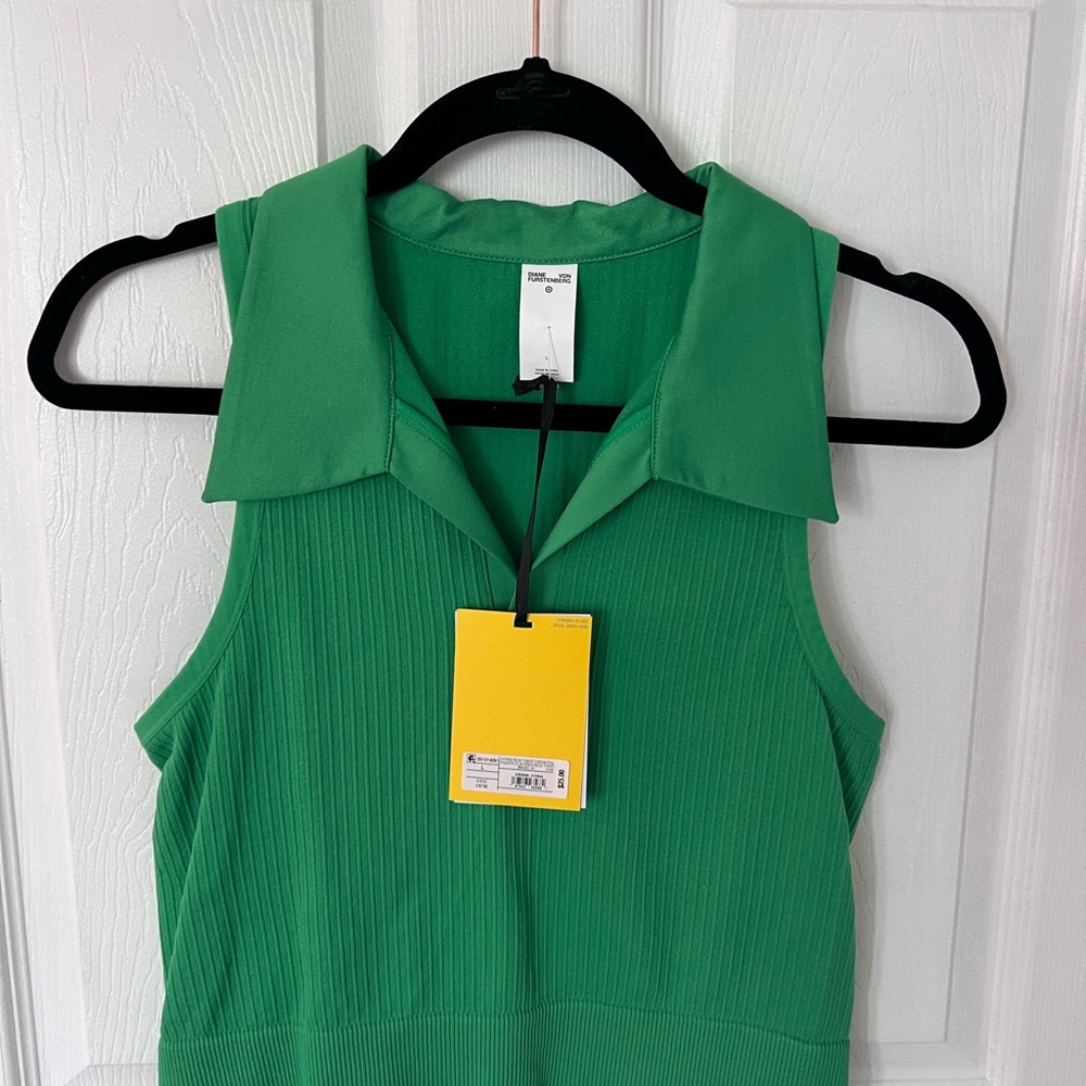 Diane Von Furstenberg Green Tank Top